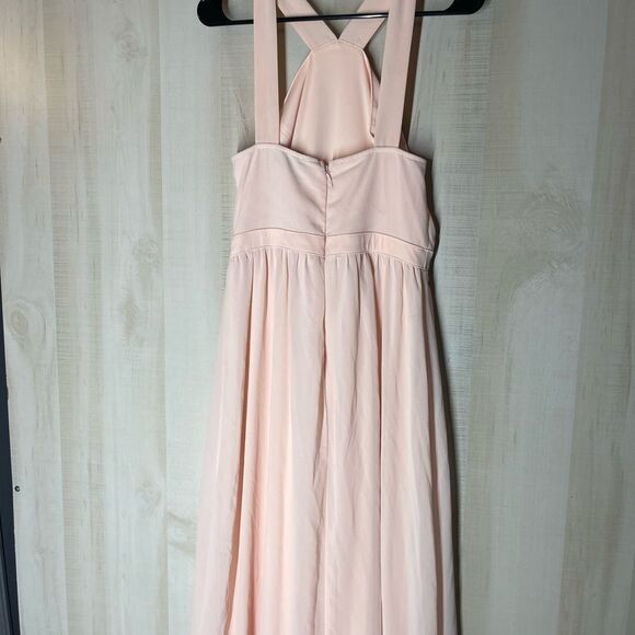 Lulus Air of Romance maxi dress blush pink peach sleeveless, size medium - Picture 13 of 16
